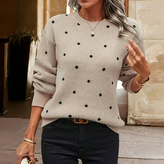 Clara | Pull en maille à petits pois