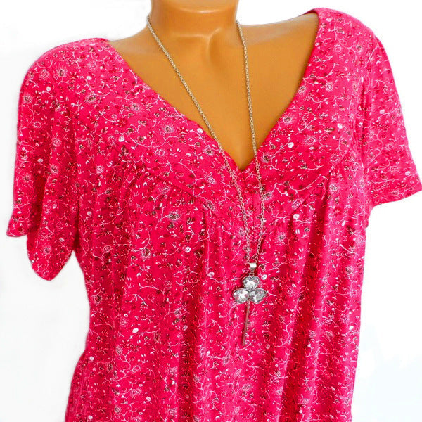 Macy | T-shirt Flora à col en V