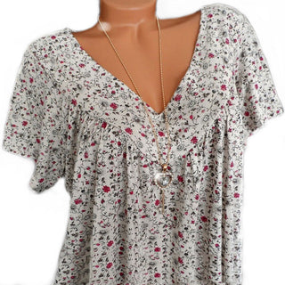 Macy | T-shirt Flora à col en V