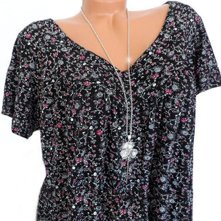 Macy | T-shirt Flora à col en V