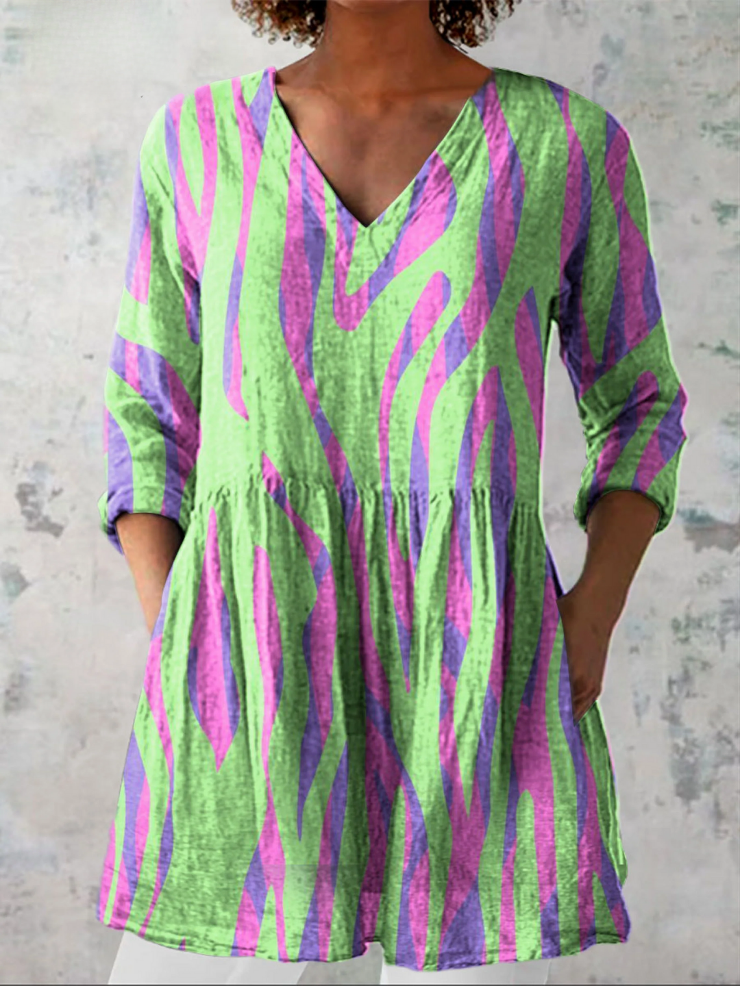 Mira | Chemisier long à motif original