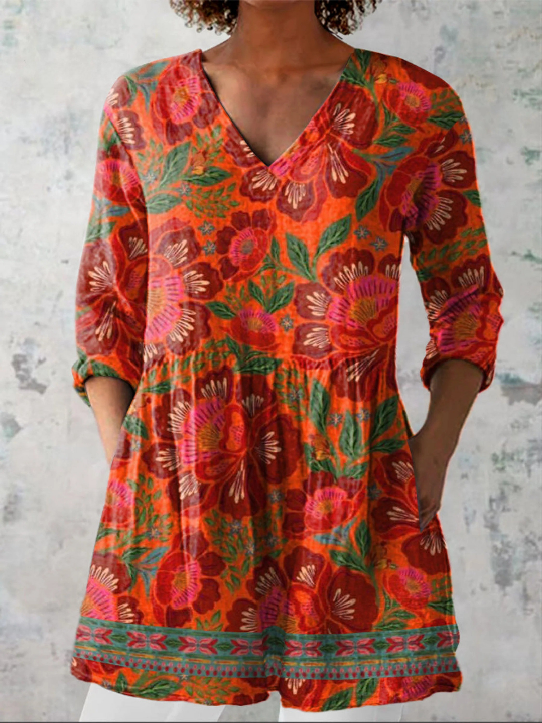 Kaia | Chemisier long à motif original