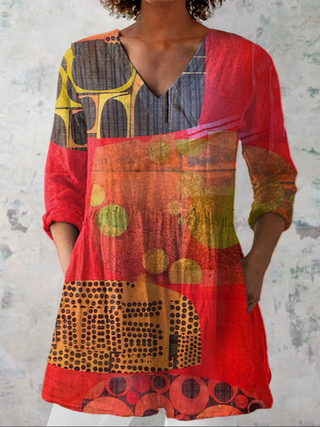 Skylar | Chemisier long au motif saisissant
