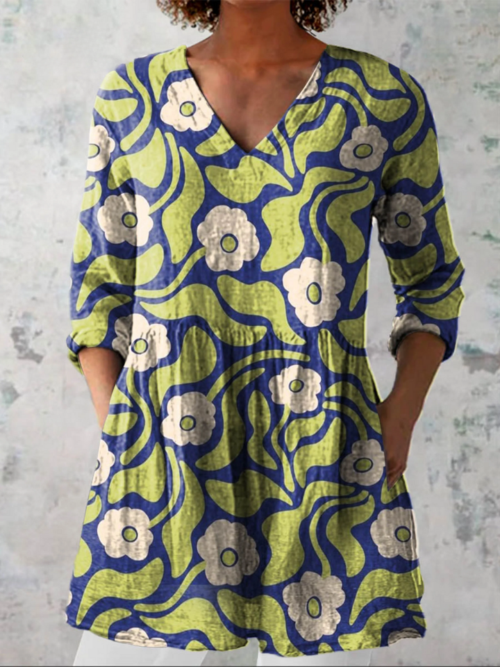 Talia | Chemisier long à motif original