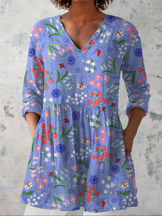 Amélie | Chemisier long à motif original