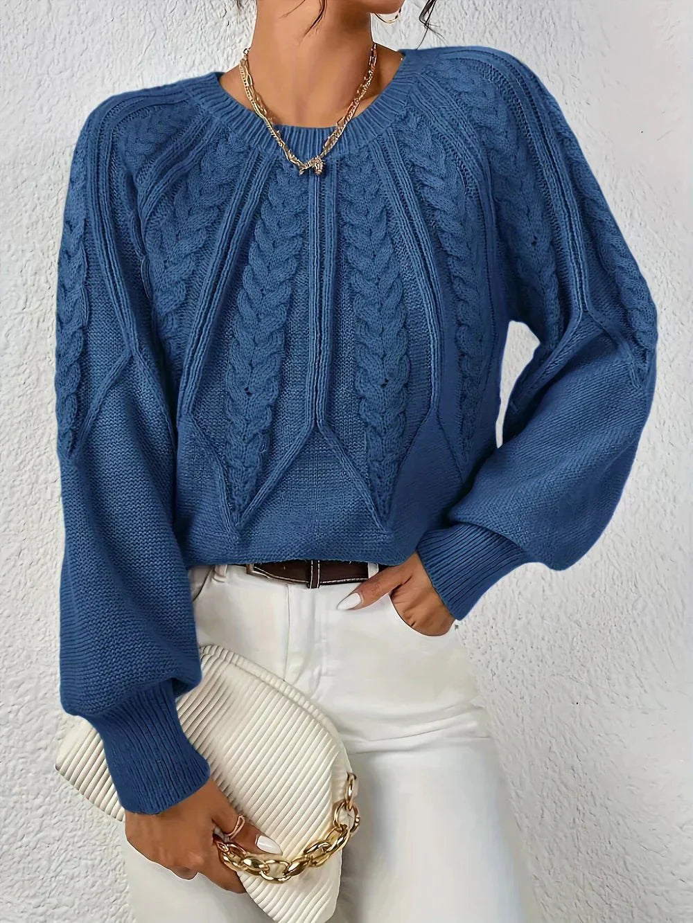 Rita | Pull élégant à motif tressé
