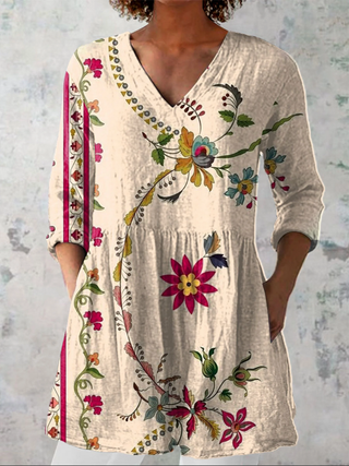 Aria | Chemisier long au motif saisissant