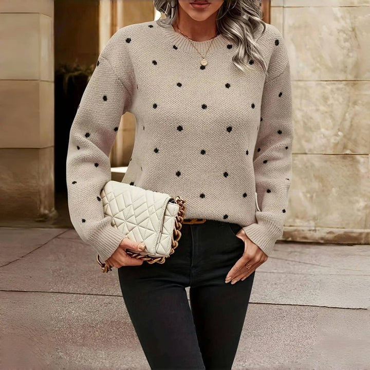 Clara | Pull en maille à petits pois