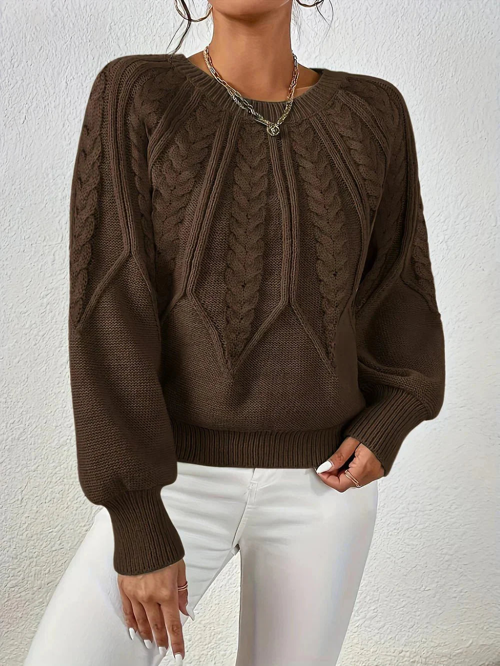 Rita | Pull élégant à motif tressé