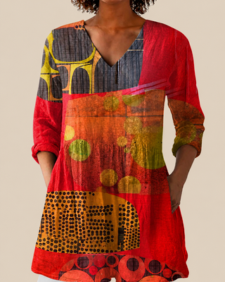 Skylar | Chemisier long au motif saisissant