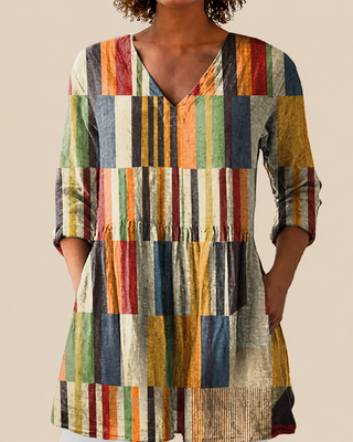 Avery | Chemisier long au motif saisissant