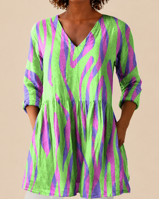 Mira | Chemisier long à motif original