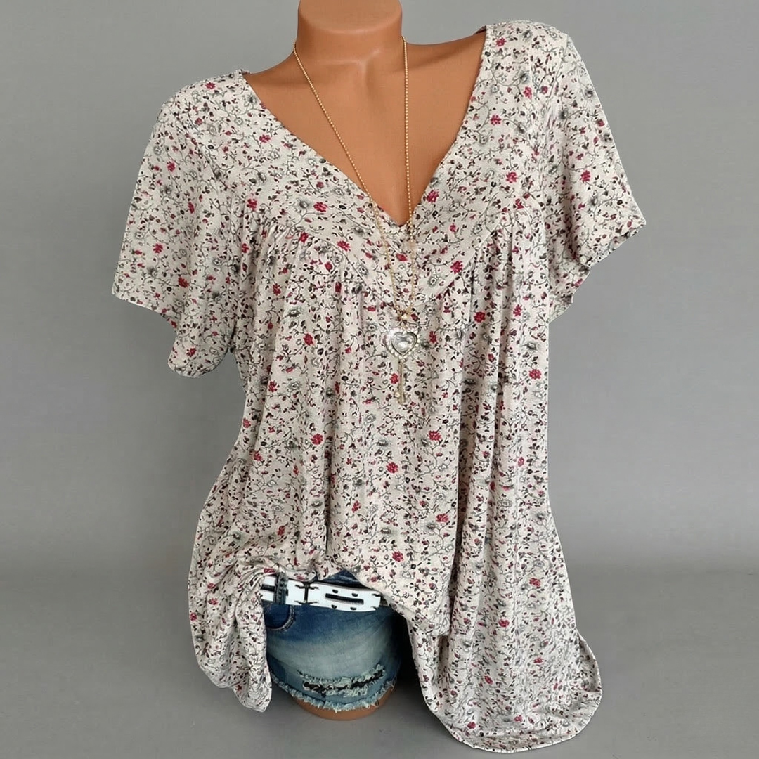 Macy | T-shirt Flora à col en V
