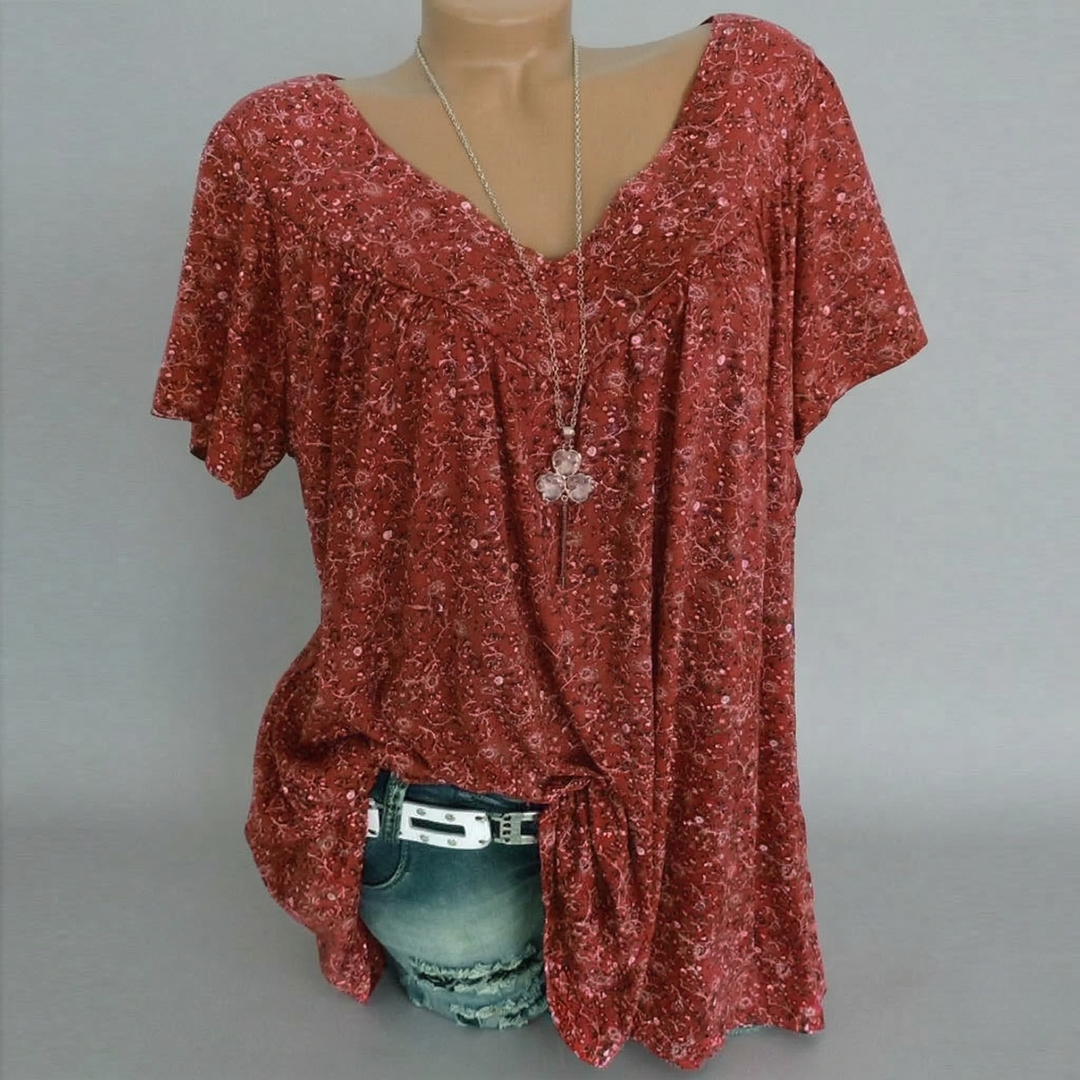 Macy | T-shirt Flora à col en V