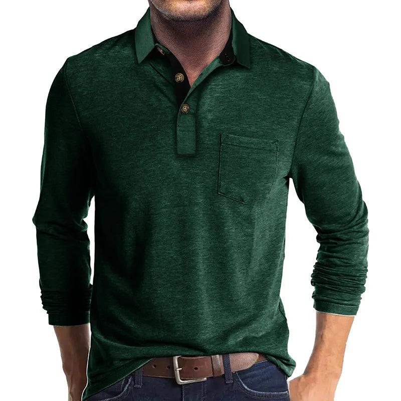 Marseille Studio | Chemise unie à manches longues pour homme