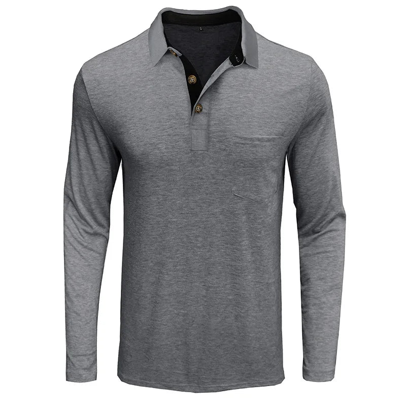 Marseille Studio | Chemise unie à manches longues pour homme