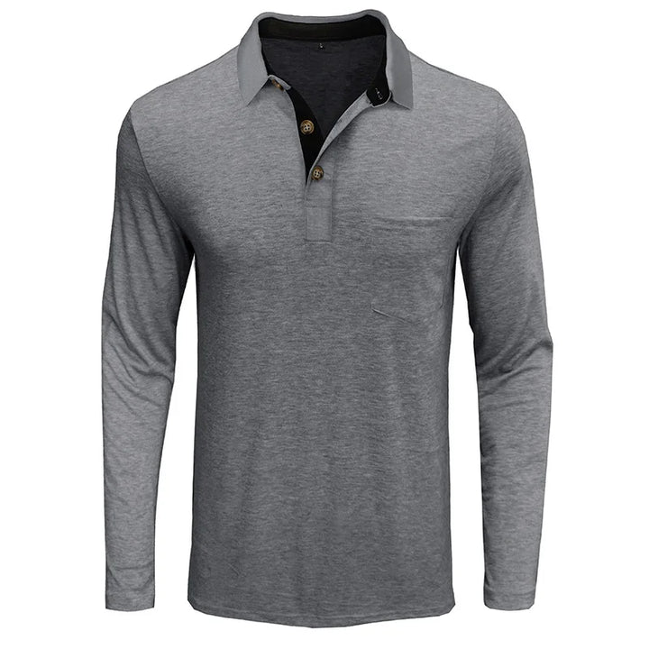 Marseille Studio | Chemise unie à manches longues pour homme