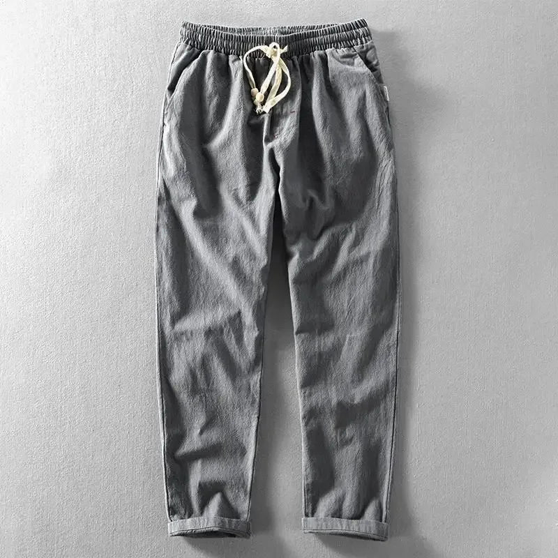 Pantalon Daniel en coton et lin