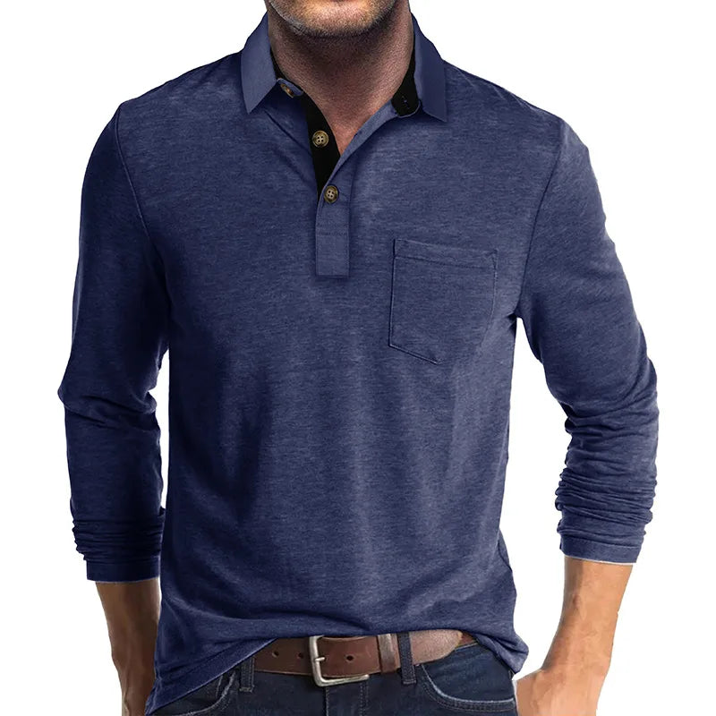 Marseille Studio | Chemise unie à manches longues pour homme