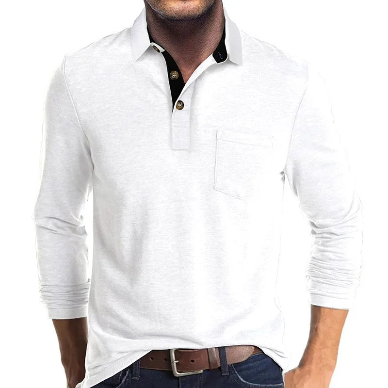 Marseille Studio | Chemise unie à manches longues pour homme