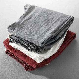 Pantalon Daniel en coton et lin