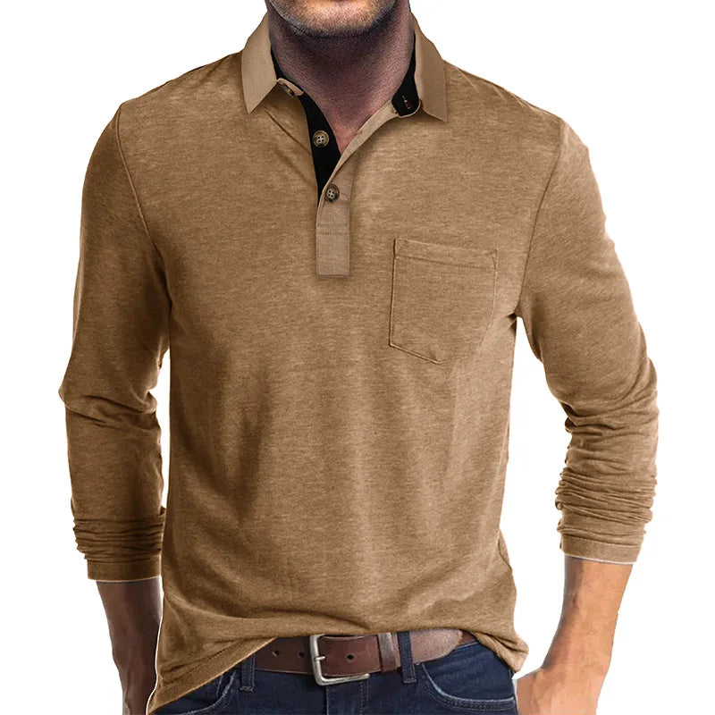 Marseille Studio | Chemise unie à manches longues pour homme