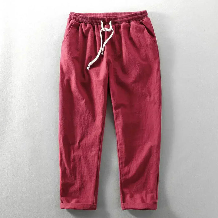 Pantalon Daniel en coton et lin