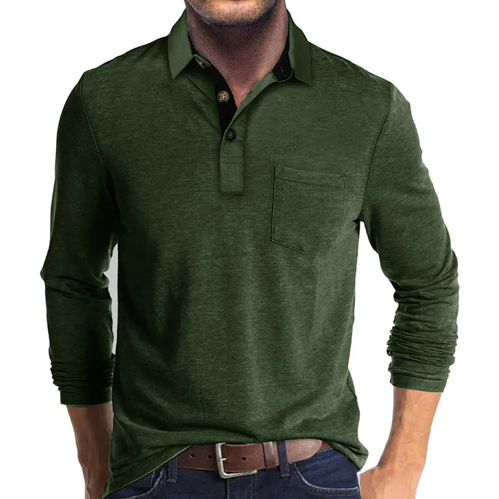 Marseille Studio | Chemise unie à manches longues pour homme