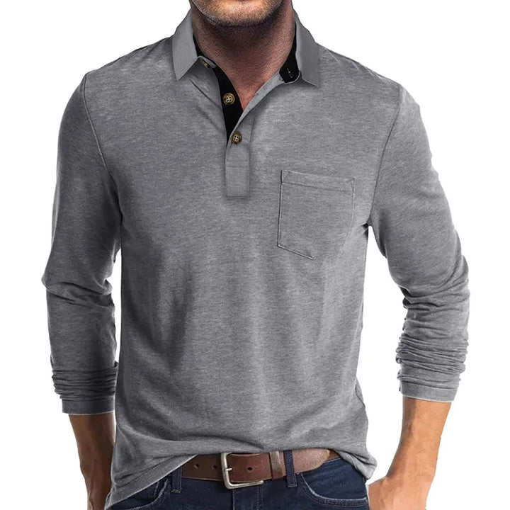 Marseille Studio | Chemise unie à manches longues pour homme