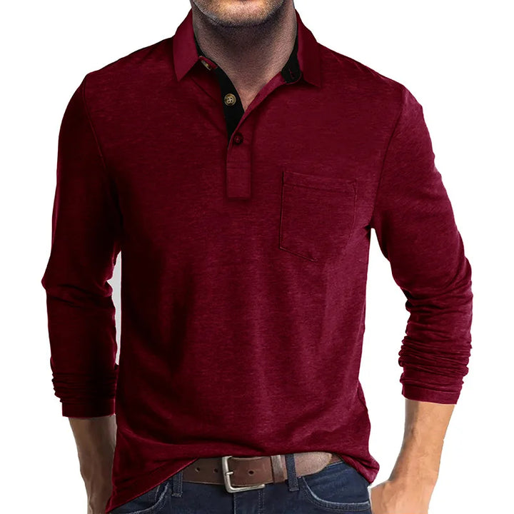 Marseille Studio | Chemise unie à manches longues pour homme