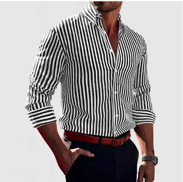 Marseille Studio | Chemise homme en coton rayé