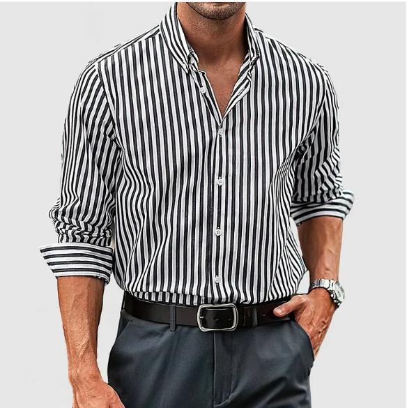 Marseille Studio | Chemise homme en coton rayé