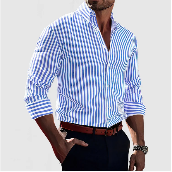 Marseille Studio | Chemise homme en coton rayé