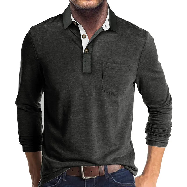 Marseille Studio | Chemise unie à manches longues pour homme