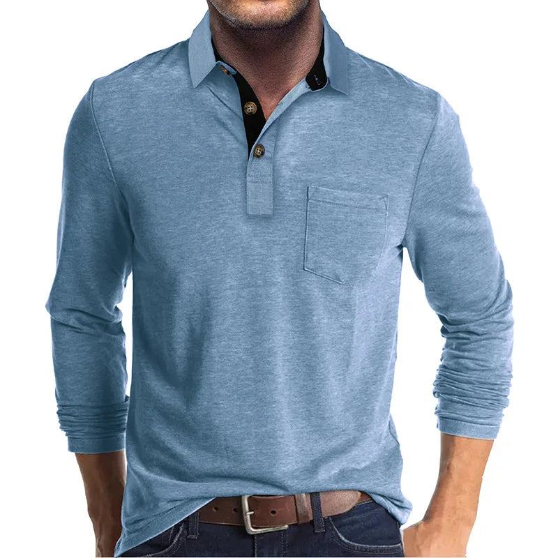 Marseille Studio | Chemise unie à manches longues pour homme