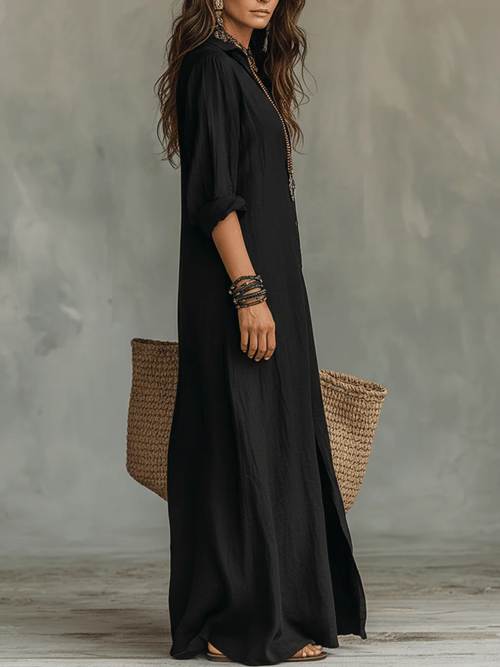 Soline™ | Robe longue à boutons
