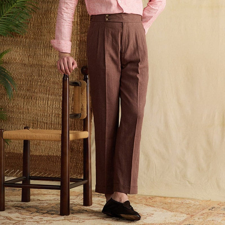 Pantalon en lin Bacco
