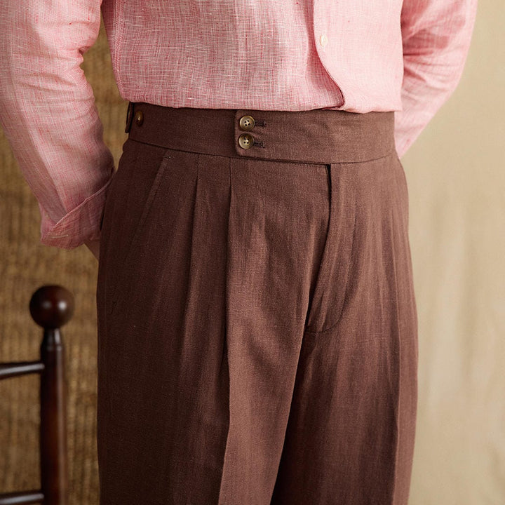 Pantalon en lin Bacco