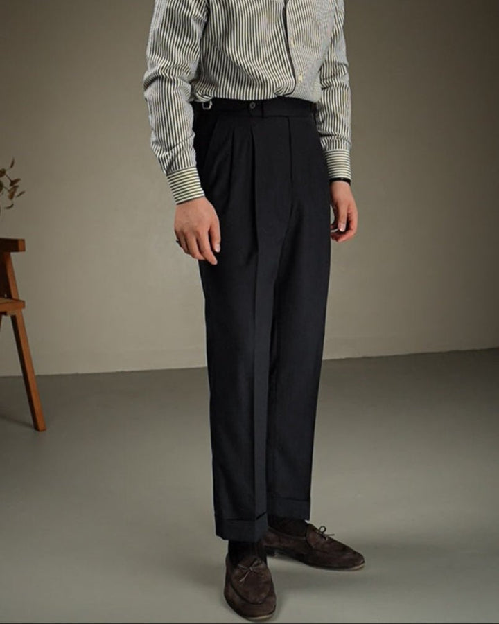 Pantalon en lin Carmesí