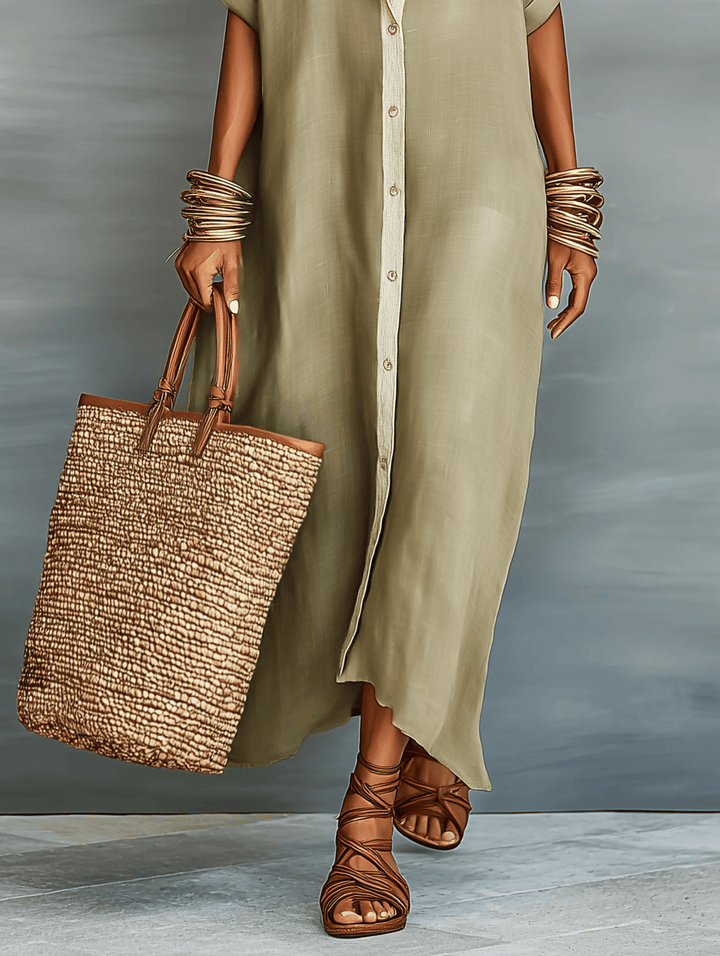 Manelle™ | Robe longue aux lignes minimalistes