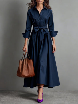 Marise™ | Robe longue élégante avec nœud décoratif