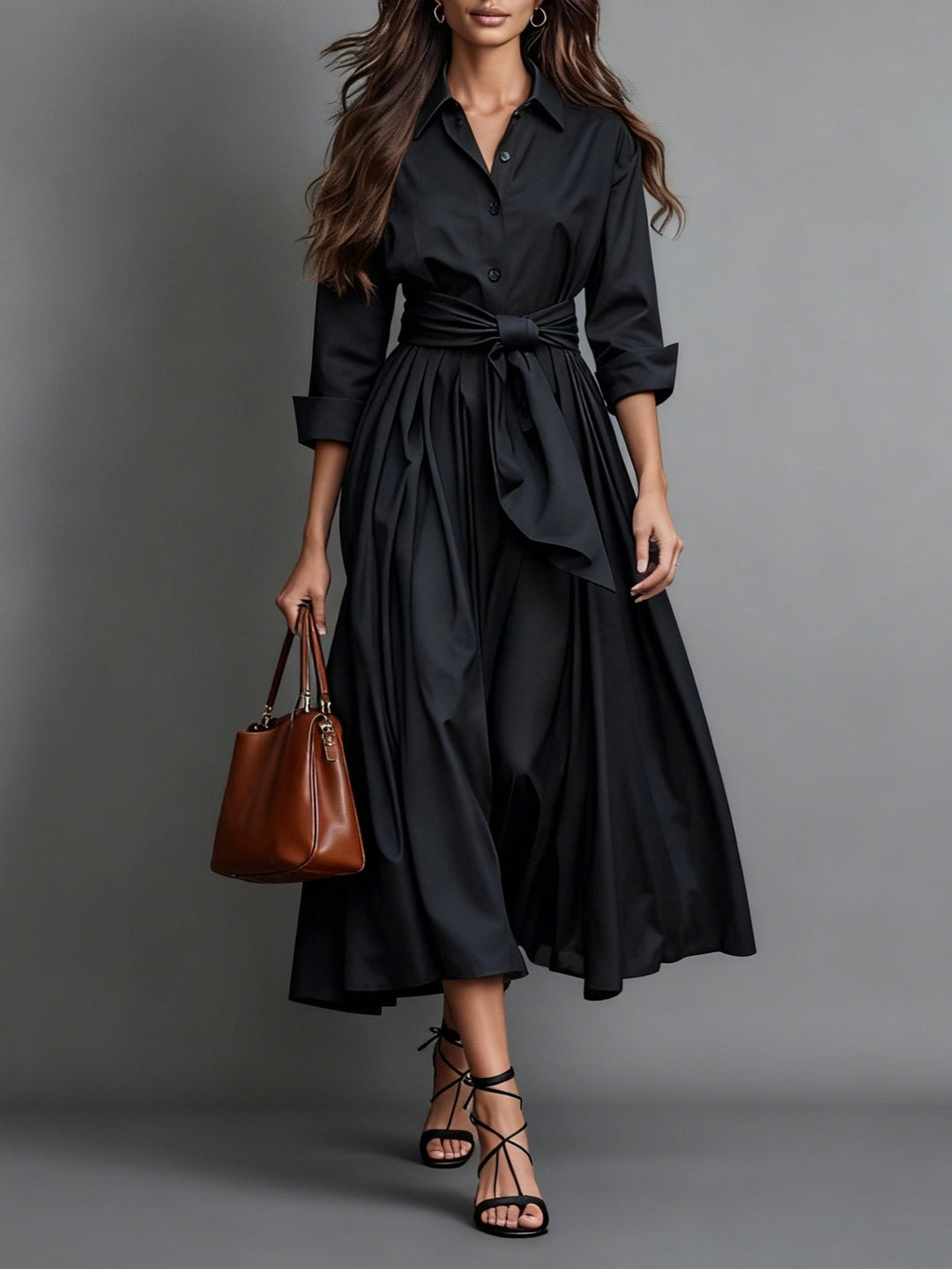 Marise™ | Robe longue élégante avec nœud décoratif