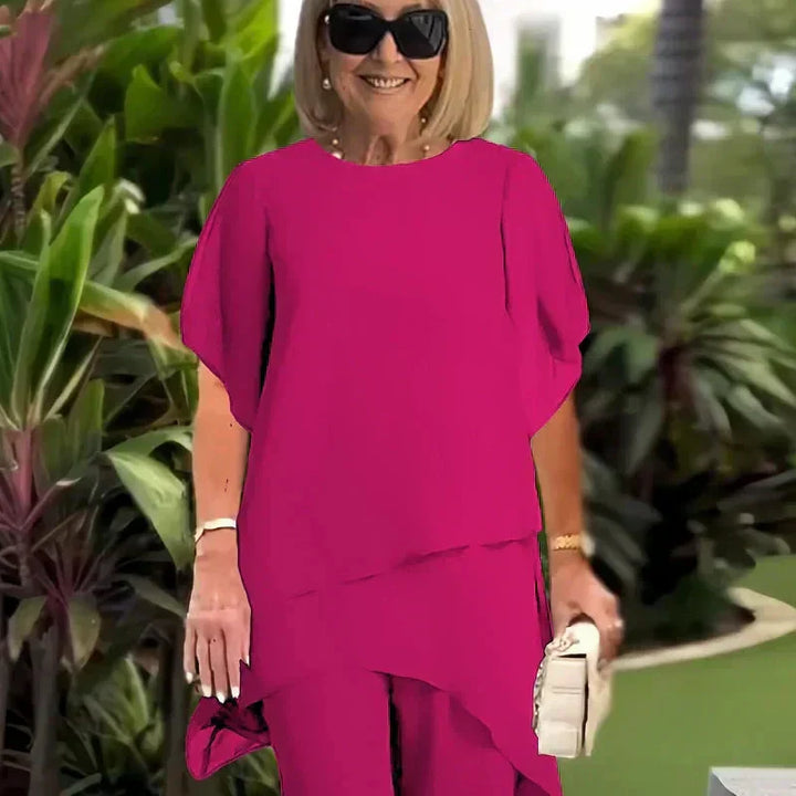 Herlene | Ensemble chic composé d'un haut et d'un pantalon