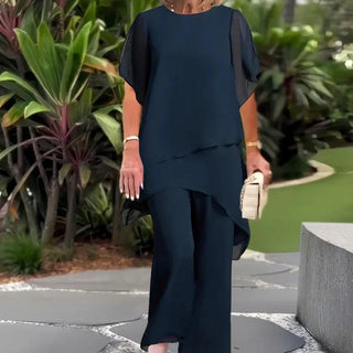 Herlene | Ensemble chic composé d'un haut et d'un pantalon