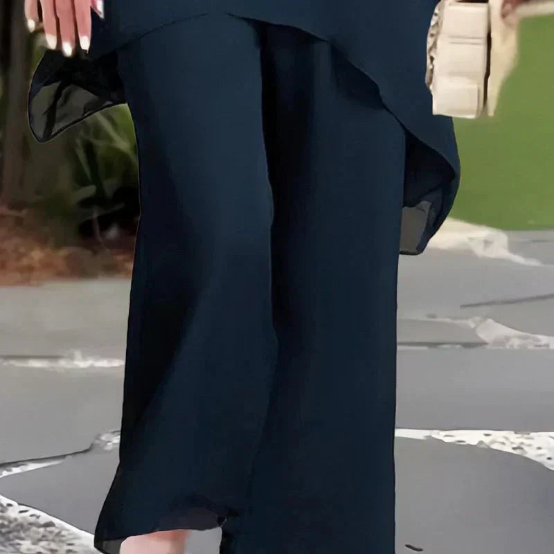 Herlene | Ensemble chic composé d'un haut et d'un pantalon