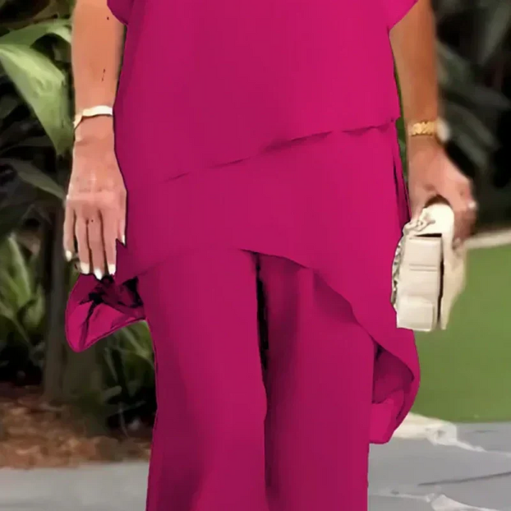 Herlene | Ensemble chic composé d'un haut et d'un pantalon